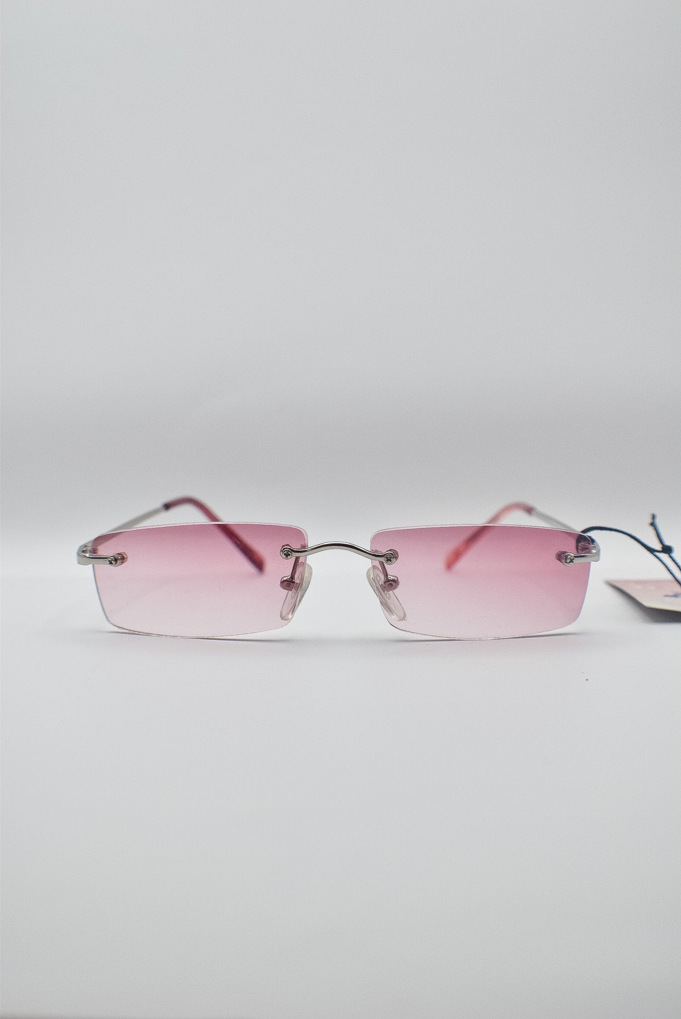 Pink Rimless Sunglasses