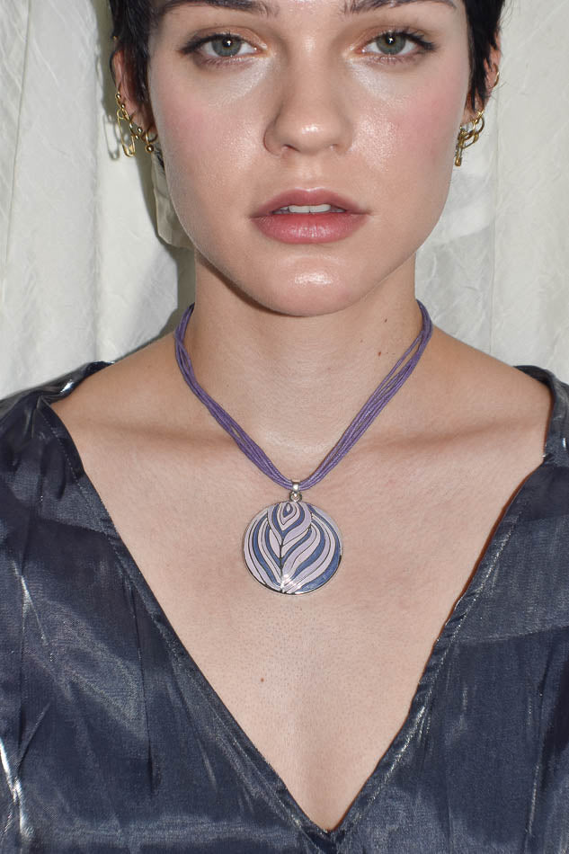 Purple Swirl Pendant Necklace