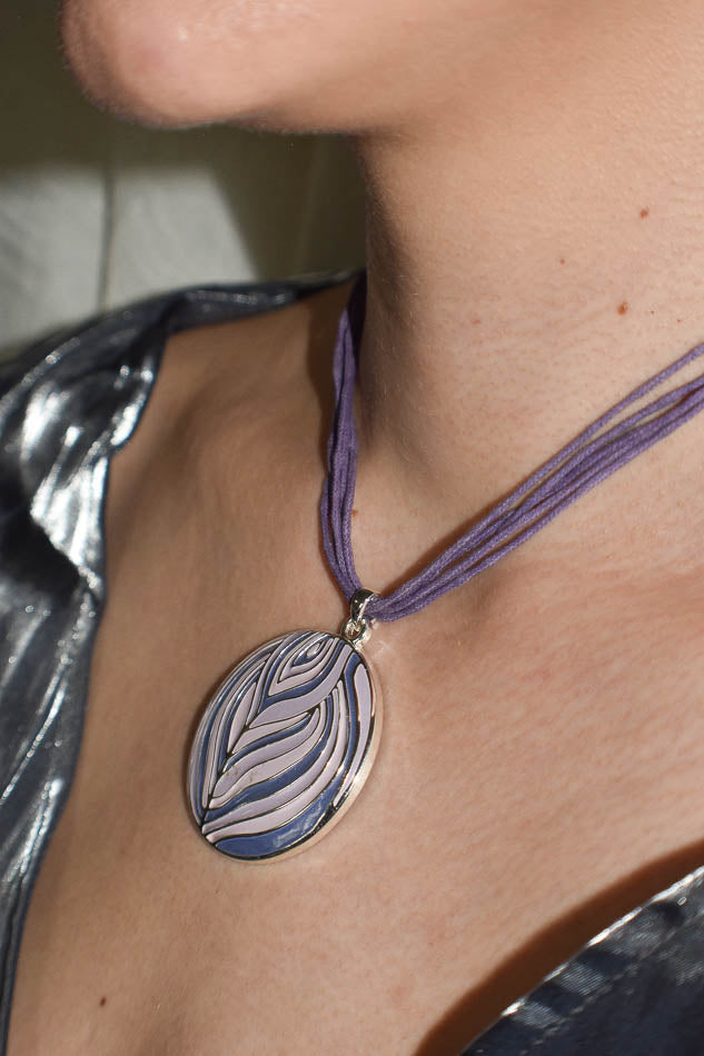Purple Swirl Pendant Necklace