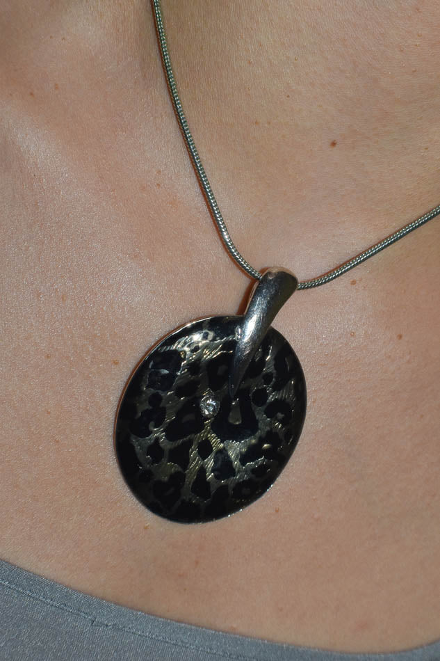 Cheetah Print Pendant Necklace