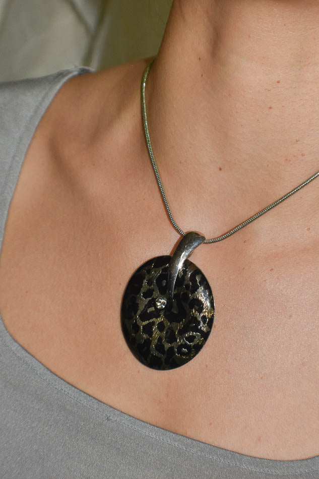 Cheetah Print Pendant Necklace