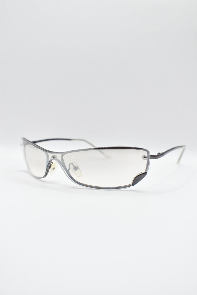 Clear Sunglasses with Metallic Detail