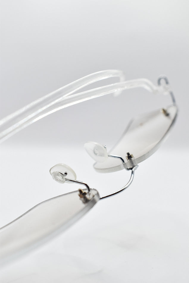 Rimless Vintage Sunglasses with Diamante Gem