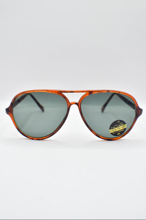 Aviator Sunglasses with a Brown Frame